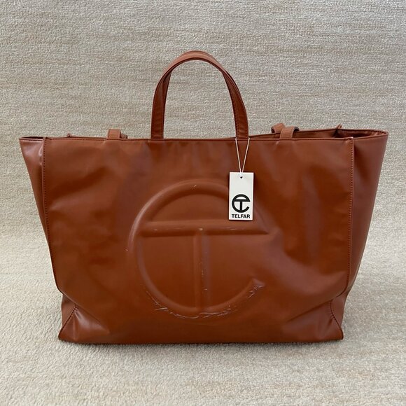 Telfar Handbags - NWT Telfar Large Shopping Tote Bag in Tan